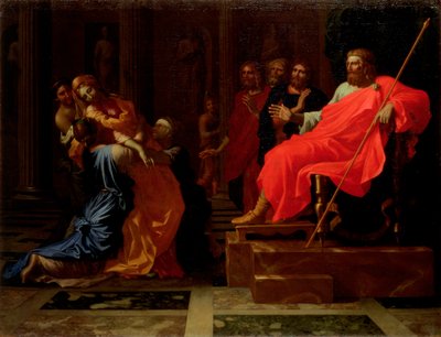 Esther voor Ahasveros, eind jaren 1650 door Nicolas Poussin